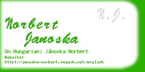 norbert janoska business card