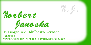 norbert janoska business card